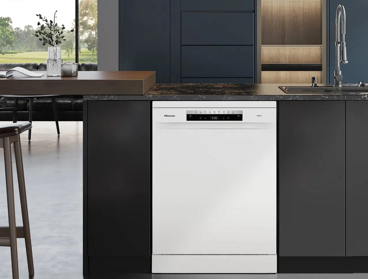 ماشین ظرفشویی 15 نفره هایسنس سفید مدل HS623E91B 2023 