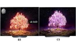 مقایسه تلویزیون اولد ال جی OLED C1 و OLED B1