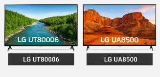 مقایسه تلویزیون ال جی UT80006 با تلویزیون ال جی UA85006