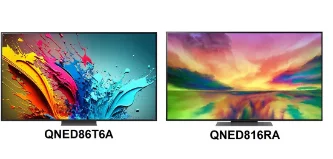 مقایسه بین تلویزیون Qned816 ال جی با تلویزیون Qned86t ال جی