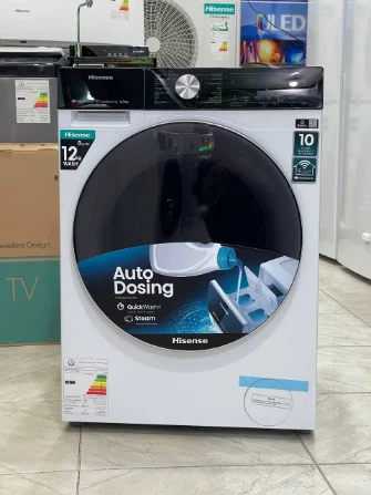 ماشین لباسشویی 12/8 کیلو هایسنس 2023 مدل WD5S1245BW