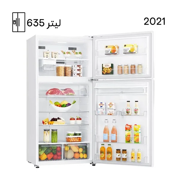 مواد همیشه تازه در یخچال فریزر بالا پایین ال جی f822