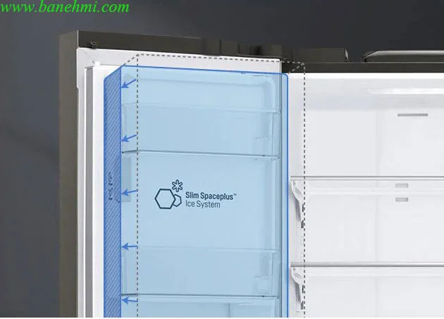 خرید یخچال فریزر - ال جی 30 فوت X274  ساید بای ساید در این در اینستاویو با یخ ساز باریک و هوشمند 