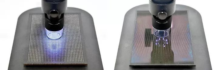 دیدن microled با میکروسکوپ