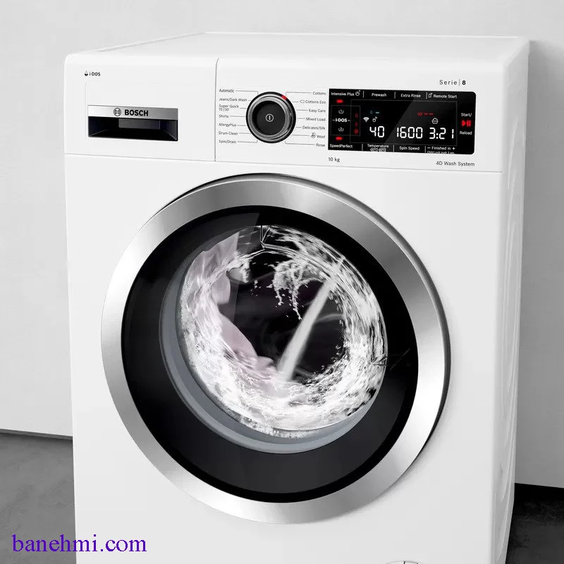 خرید لباسشویی - بوش 1600 دور بر دقیقه 10 کیلو رنگ نقره ای 