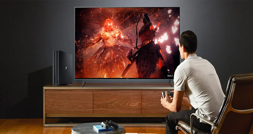 تلویزیون زیبای 43X7500H بر روی پایه