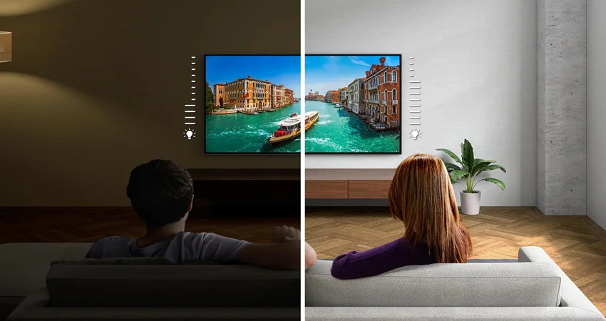 تنظیم روشنایی تلویزیون sony x9500h