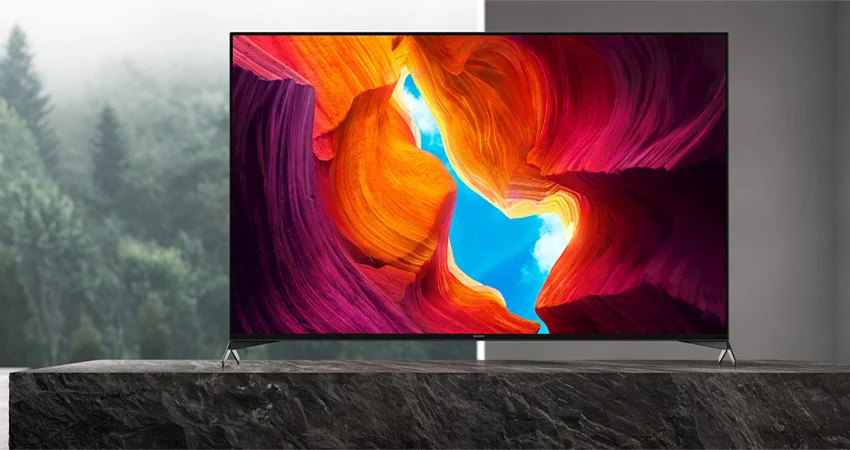 عکس تلویزیون سونی 55 اینچ X9500H بر روی پایه