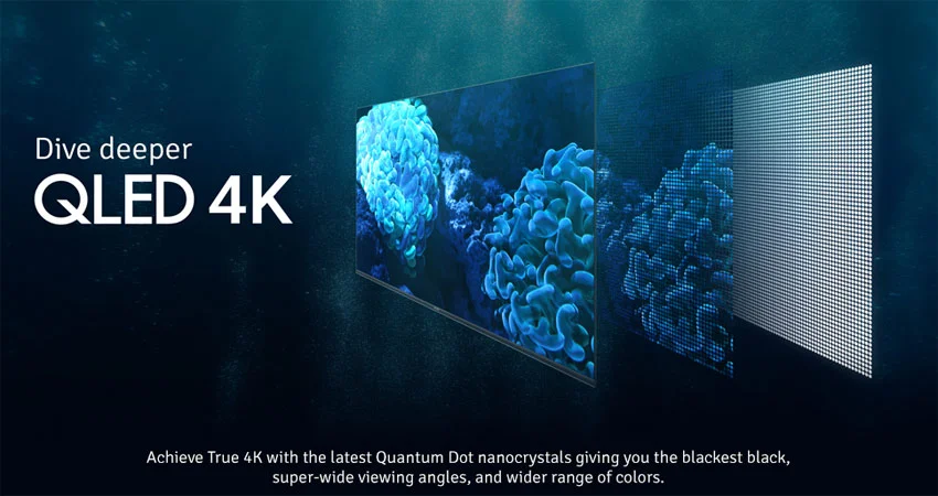 کیفیت تصویر 4k تلویزیون qled ایوولی مدل ev350qa