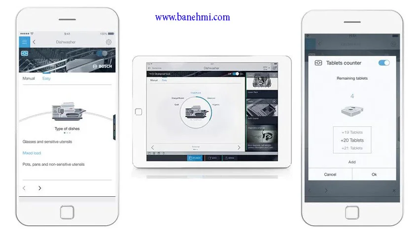 خرید ظرفشویی - بوش المان 2021 سری 4 رنگ سفید 14 نفره قیمت مناسب ارزان قیمت 