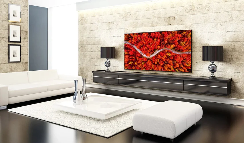 دکوراسیون تلویزیون ال جی 4K اسمارت UP7550 2021