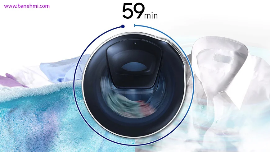 شسیشوی عالی 59 دقیقه لباسشویی n645 سامسونگ 10 کیلو 