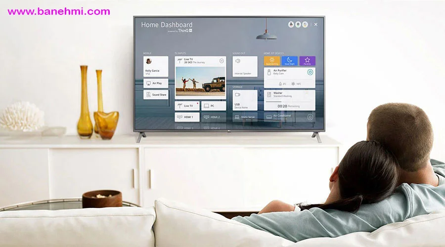 اتصال به اینترنت تلویزیون 86 اینچ ال جی un851 