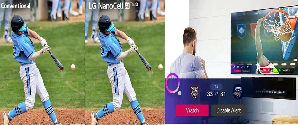 دیدن مسابقات ورزشی در تلویزیون ال جی nano90